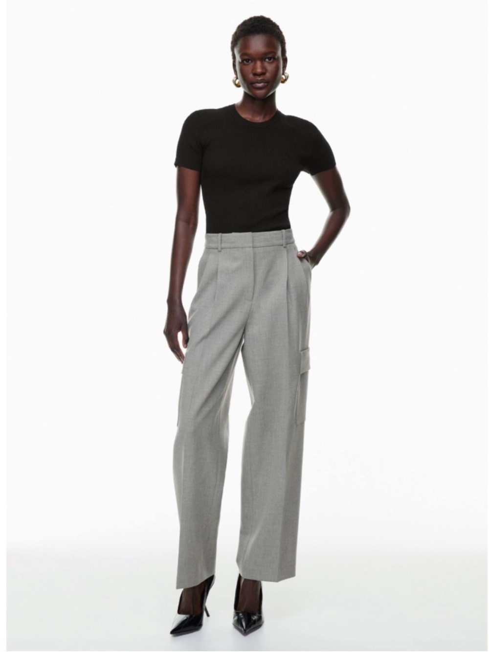 aritzia babaton grey cargo pant
